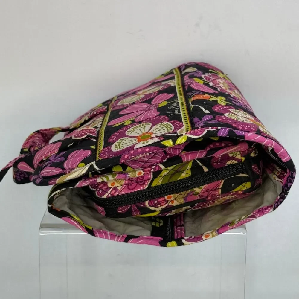 Vera Bradley Travel Bag Flutterby Pink Purple Black Hanging Accessory Carryall